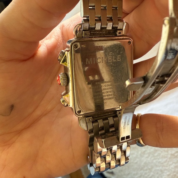 Michele Silver Deco Diamond watch - Picture 5 of 10